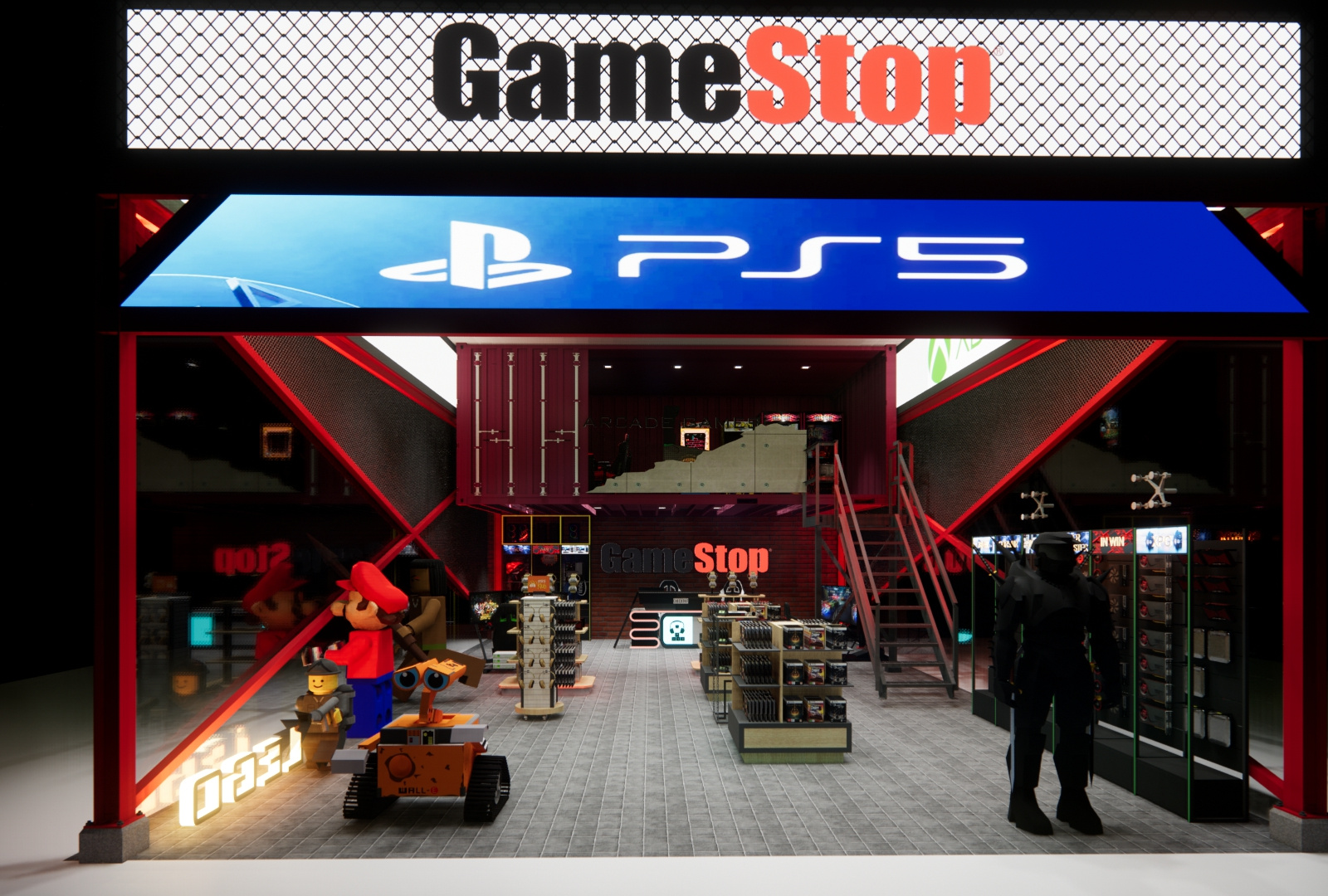 Design of a Gaming store for famous brand GAMESTOP in DUBAI by RAQIBUL