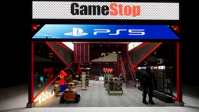 Design of a Gaming store for famous brand GAMESTOP in DUBAI 3d modeling 3d rendering architechture architect architectural design architectural rendering commercial interior design game room gamestop gaming interior design ps5 retail shop retailstore shop design xbox xbox game store