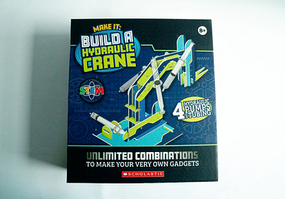 Make It: Build a Hydraulic Crane box branding crane design game illustration kids packaging
