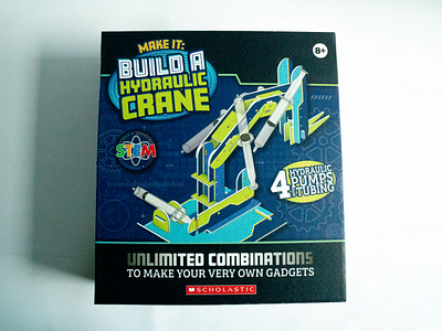 Make It: Build a Hydraulic Crane box branding crane design game illustration kids packaging