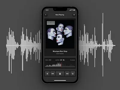 Music Player Design analog brutalism depth graphic design mobile music music player player shadows skeuomorphism stereo ui ui design ux