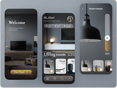 Smart home app app application design home house smart home smart home technology smart house ui uiux design ux