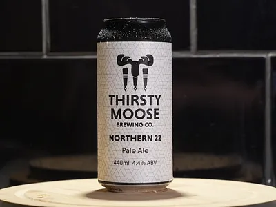 Thirsty Moose Brewing Co. beer bold branding brewery can canada clever design elk funny identity illustration lager logo monogram northern pale ale taps vector wildlife