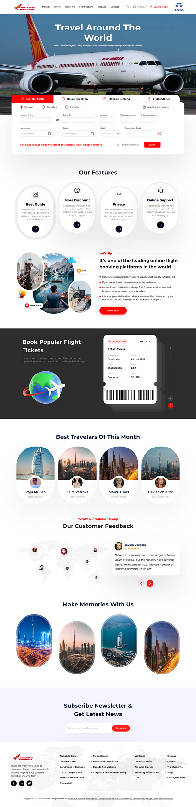 Air India Homepage app branding design graphic design illustration logo typography ui ux vector web