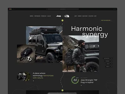 Jeep x The North Face ai automotive campaign car clothes concept ecommerce jeep landingpage midjourney poland shop the north face ui ux web webdesign webdesigner website winter