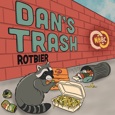 Dan's Trash Rotbier beer beerlabel branding design graphic design illustration procreate