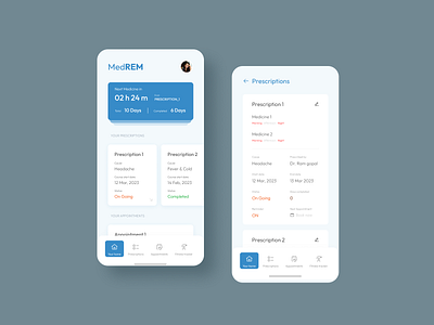 Medicine reminder App design: IOS Android UX UI Design android design ios medicine mobiileapp mobileui reminder ui uidesign user experience userinterface ux uxdesign