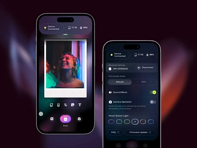 Instax Printer App Frame Selection concept figma fireart fireart studio image edit instax interaction mobile photo edit ui