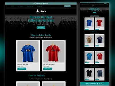 WEBSITE FOR BRAND JAYDEES..... best brand best design brand landing page branding dark theme e commerce herarchy illustration landing page logo portfolio typography ui ui design ui ux design ux web design website for selling t shirt