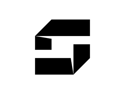 S Lettermark abstract block blocky branding clean geometric icon lettermark logo minimal minimalist modernism modernist s s letter santiago design simple square symmetric symmetry