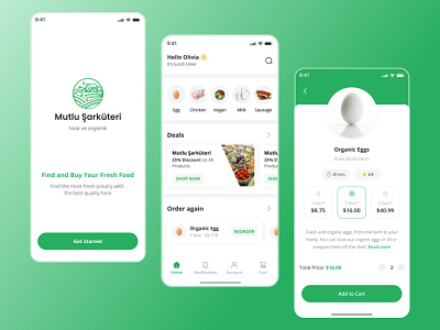 Mutlu Şarküteri - Food Delivery App app branding deli delivery design food home page icon logo mobile ui