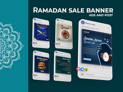 Ramadan Kareem sale banner post design post design ramadan kareem ramadan post ramadan sale banner social media banner social media post