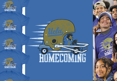 UCLA Homecoming T-shirt college sports illustration sports tshirt ucla vector
