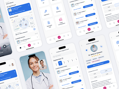 Application to Call a Doctor Online medicine minimal mobile design typographic ui ux