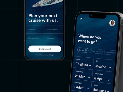 Cruise Booking App bookingapp cruisebooking design productdesign travelbooking ui uiux visual design