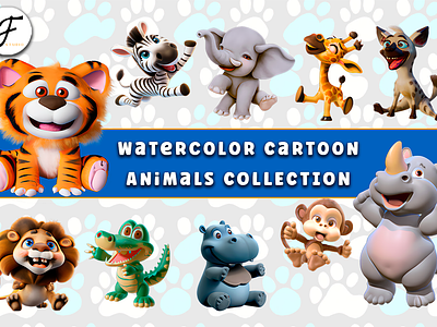 Cartoon Animals Collection book cover cartoon animals cartoon collection cartoon lion cartoon png cartoon tiger coloring book cute animals funny animals funny clipart funny png illustration kids coloring book