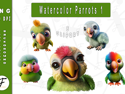 Watercolor Parrots 1 book cover cartoon collection clipart parrot coloring book cute parrot funny animals funny clipart funny parrot funny png illustration parrot clipart parrot collection parrot png watercolor parrot watercolor parrots