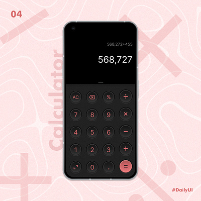 Calculator UI 100dayuichallenge calculator dailyui day4 design figma graphic design ui vector