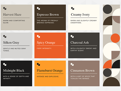 Chic and Classic color palette interface design