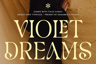 Violet Dreams - Modern Unique Serif beauty branding design display elegant fashion font illustration logo ui unique