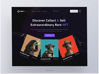 NFT Marketplace Website ai app crypto design finance marketplace mobile nft nft app nft marketplace nft website ui ui design uiux ux website