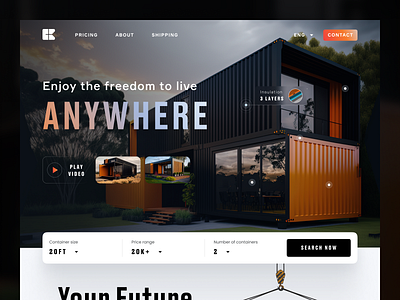 Container Bricks – Container Homes Around the World brand business design interface landing marketing product service startup ui ux web webflow website