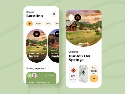 Glamping Booking App app booking camping design glamping hotel journey nature rent traveling