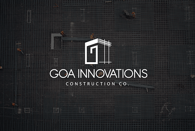 GOA INNOVATIONS/CONTRUCTION branding graphic design logo vector