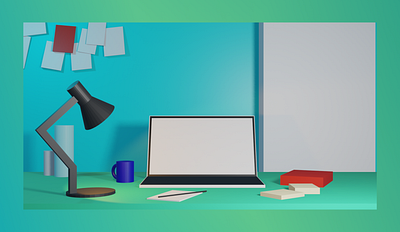 Low Poly Office Table 3d blender design dontstopmegalo graphic design illustration low poly minimalism