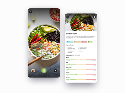 Food Scanner - Mobile App figma mobile app mobile app design mobileapp product design ui ui design uidesign uiux user interface