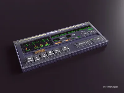 Good old Winamp 3d 3dmodeling design illustra illustration music old player product render ui ux washed webshocker winamp