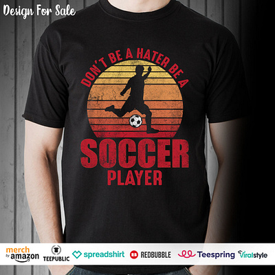 Soccer Retro Vintage T-Shirt Design. 3d ball branding graphic design illustration player soccer t shirt design tshirt tshirtdesign typography art ui uxdesign vector vintage