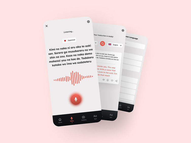 Language Translator Mobile App by Andrea Contreras on Dribbble