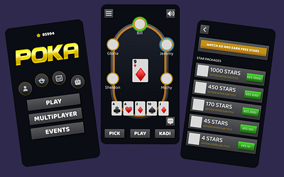 KENYAN POKER GAME UI DESIGN card game design poker ui