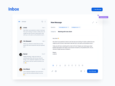 Inbox form | UX | New Message address book chat creative design design chat design gmail gmail ui inbox inbox form inbox new message inbox ux design message savina designer savina product designer savina ui ux designer ui uidesign user interfaice ux uxdesign