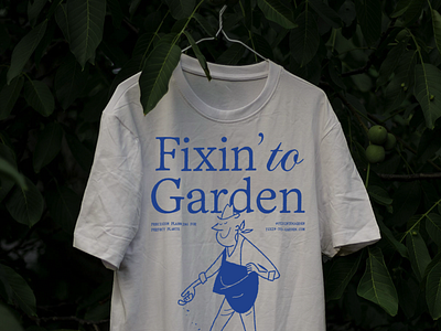 Fixin' to Garden: T-Shirt Design app branding design graphic design illustration logo typography