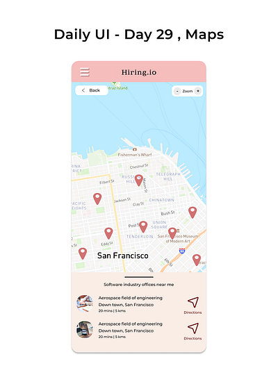 Daily UI, Day 29 - Maps 100daychallenge 100daysofui 100daysofuichallenge dailyui dailyuichallenge dailyuiday29 design mapsui mapui ui uichallenge