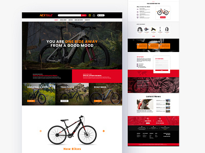 Bicycle Website UI Design bicycle website brand cycle design graphic design ui ux web website