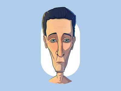 PORTRAIT 002 blue caricature cartoon cartoon illustration cartooning character design design illustration photoshop portrait portrait drawing portrait illustration procreate sad stylization stylized stylized portrait tom hiddleston