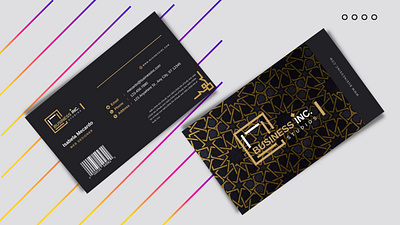 Black Elegant Business Card branding design graphic design illustration logo typography vector