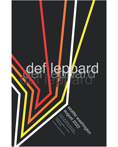 Def Leppard Poster design graphic design illustration typography vector