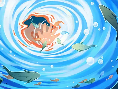 Winter sounds childrens book design illustration