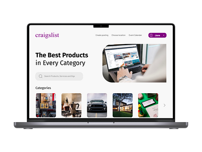 Craiglist Website Redesign app design typography ui ui designer ux ux consultant ux design ux designer ux research ux researcher visual designer website design