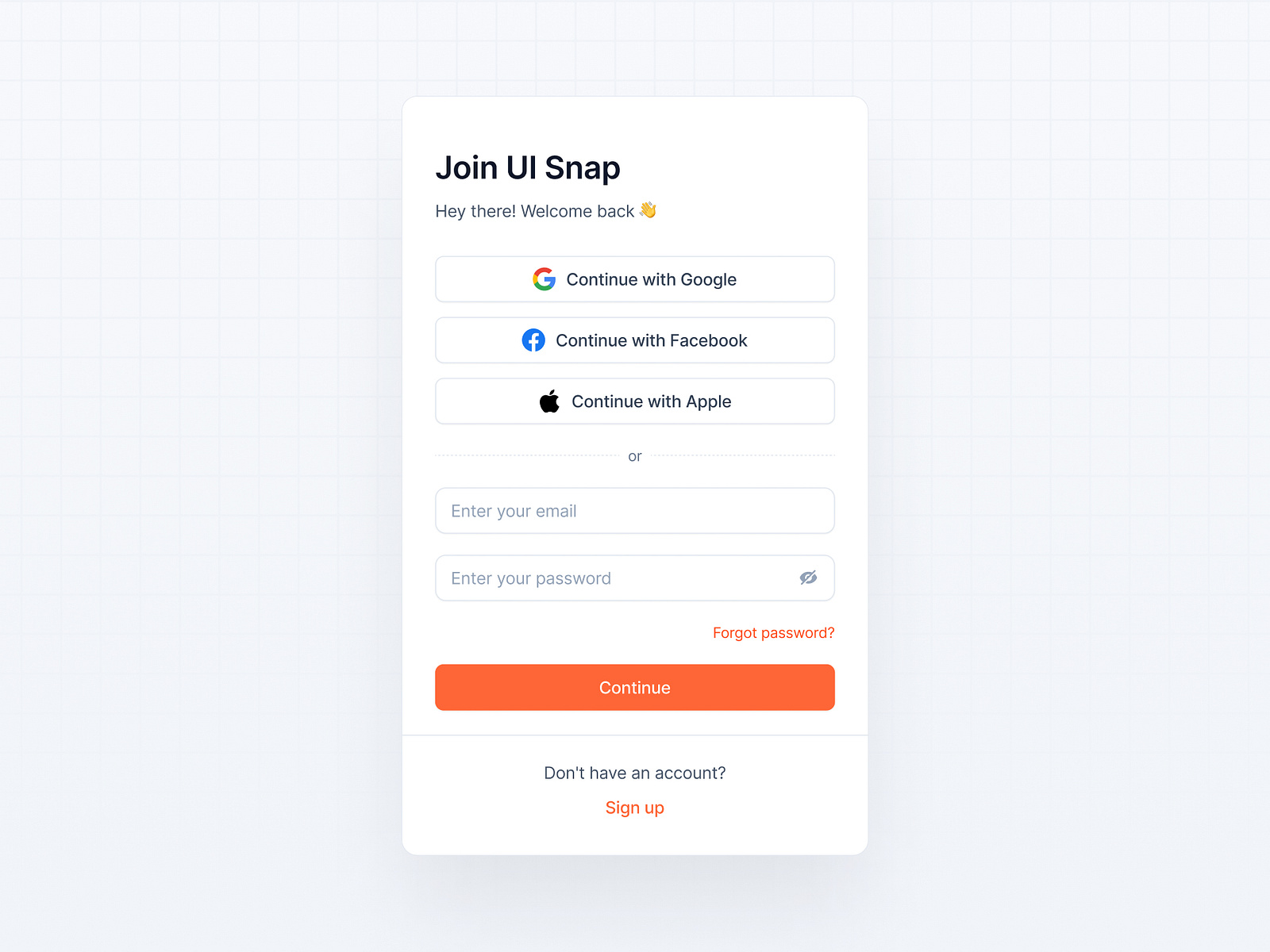 UI Snap Login by UI Snap on Dribbble