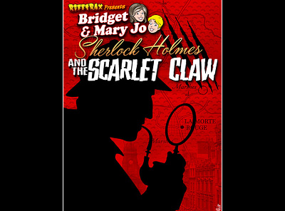 RiffTrax: Sherlock Holmes and the Scarlet Claw design graphic design illustration mst3k rifftrax sherlock holmes vector