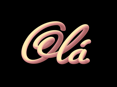Olé illustration type typography