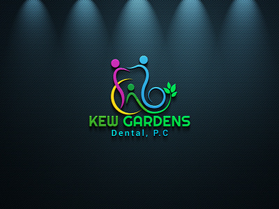 Kew Gardens Dental, P.C adobe illustrator design graphic design illustration logo mono polygon logo vector