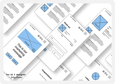 Wireframe app design typography ui ux