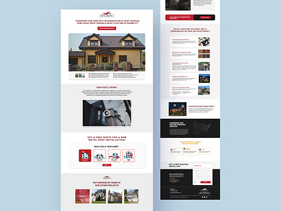 Roofing Website UI Design branding design graphic design roofing website ui ux website ui
