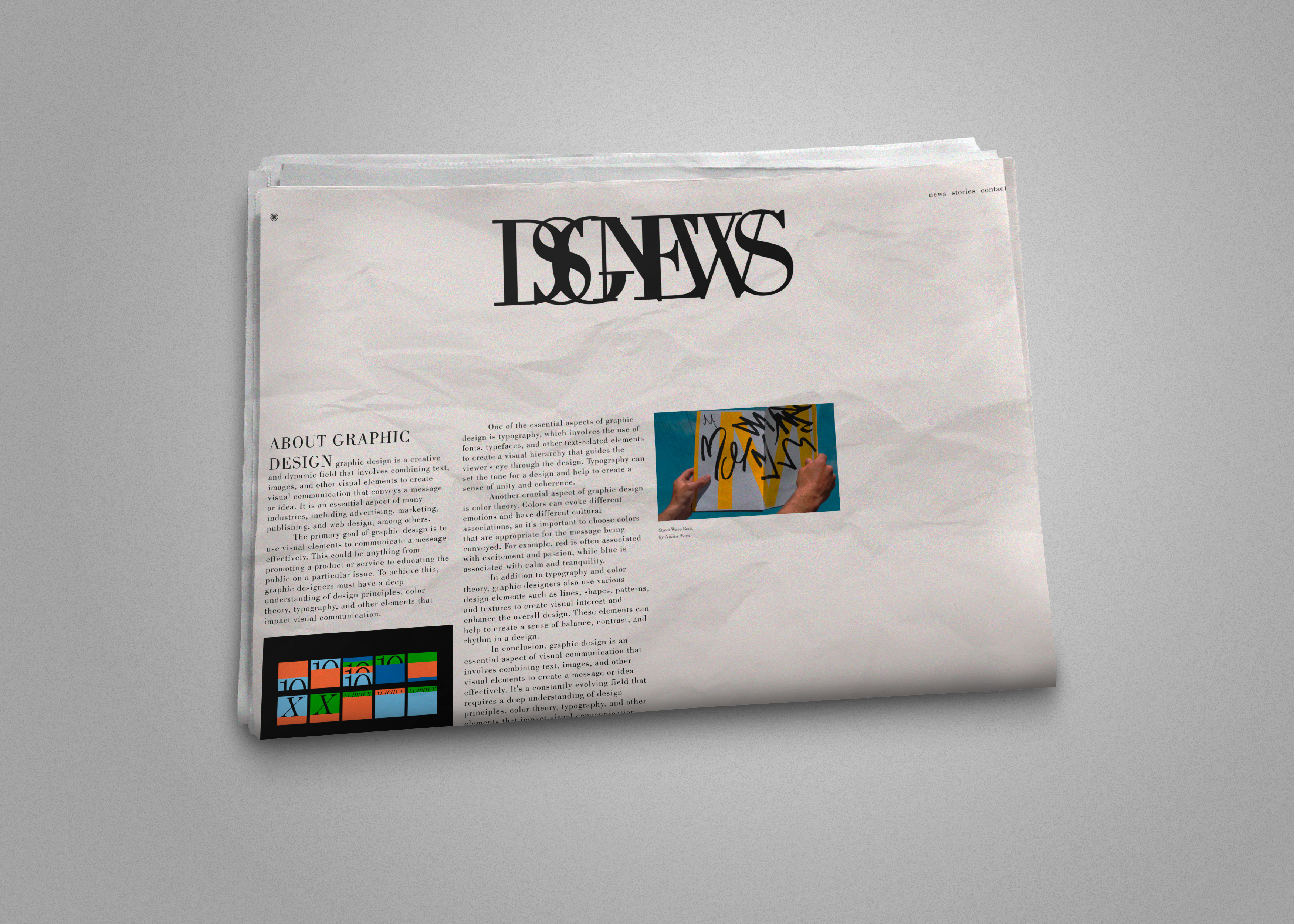 Website about newspaper style design brand identity design graphic design newsletter newspaper typography uiux user interface web design website